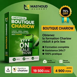 CRÉER SA BOUTIQUE CHARIOW EN LIGNE EN 5 MINUTES