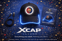 FC Barcelone Xcap - Insane - SONO-Luminous Cap for football fans