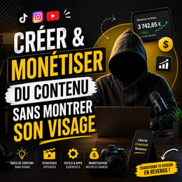 Créer & Monétiser du Contenu en 3 semaines Sans Montrer Son Visage(Formation + Accompagnement )