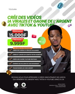 Forme-toi en création de vidéo IA virales & Tiktok Youtube Monétisés