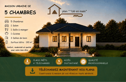 Projet d’une Maison Africaine Moderne de 5 Chambres-Dossier Technique Complet