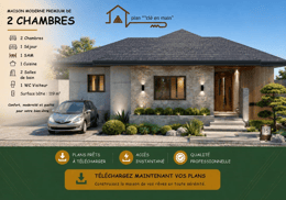 Pack Maison Moderne Premium de 2 Chambres – Documents Techniques Complets