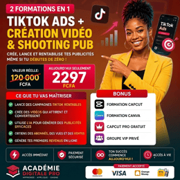 DOUBLE FORMATION CASH™ : TikTok Ads + Création de vidéo et shooting publicitaire