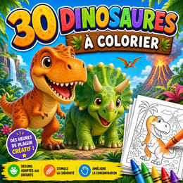 30 dessins de dinosaure mignon à colorier pour enfant