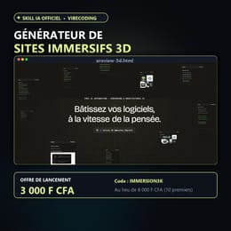 Générateur de Sites Immersifs 3D (Skill IA & Template)