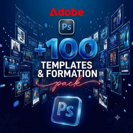 PACK COMPLET DE 100 TEMPLATES PRO PSD ET FORMATIONS