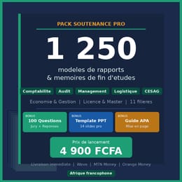 Pack Soutenance Pro — 1250 Modeles Economie & Gestion