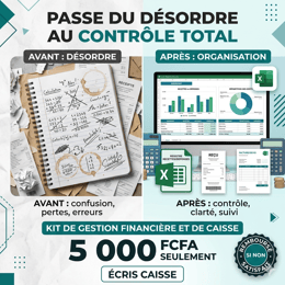 Kit de gestion de caisse et suivi financier (Excel + modèles prêts à l’emploi)