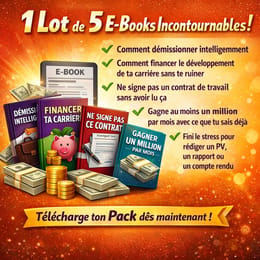 LE PACK DES 05 E-book et les BONUS Pour Saisir les Opportunités bien Payées