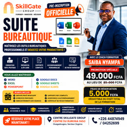 PRÉ-INSCRIPTION OFFICIELLE — SUITE BUREAUTIQUE (Burkina)