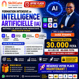Pré-inscription - FORMATION INTENSIVE EN INTELLIGENCE ARTIFICIELLE (IA)