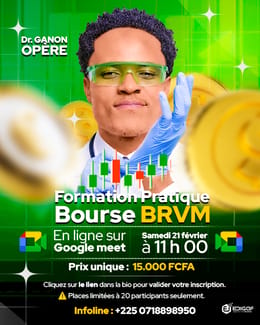 INITIATION BRVM - FORMATION 100% PRATIQUE" De Zéro à Investisseur