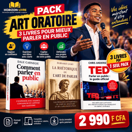 PACK ART ORATOIRE — 3 LIVRES POUR MIEUX PARLER EN PUBLIC