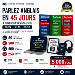 MAITRISER L'ANGLAIS EN 45JOURS + SUCCES EXAMEN TOEFLSi