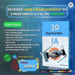 Créé toi une autre source de revenus :30 opportunités IA