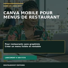 Canva mobile pour menus de restaurant