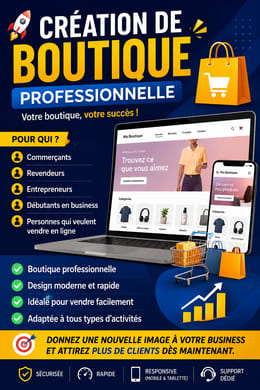 Création de boutique chariow