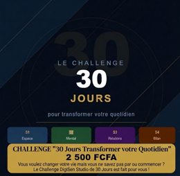 Le Challenge 30 Jours : Transformez votre Quotidien