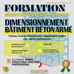 Formation Complète Robot S.A : Dimensionnement Batiment, Plans ferraillage, Notes de Calcul