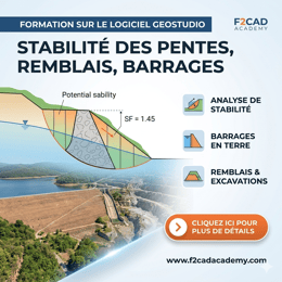 Formation Geostudio - Stabilité des pentes, remblais, barrages