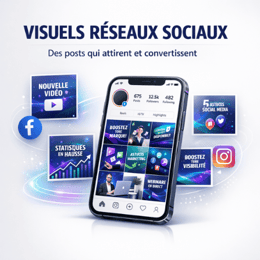 Pack de Visuels Créatifs pour Réseaux Sociaux (Tiktpk, Instagram & Facebook)