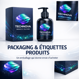 Design Packaging & Étiquettes Professionnelles (Produit & Marque)