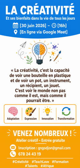 Masterclass les activités créatives pour stimuler l'intelligence des enfants