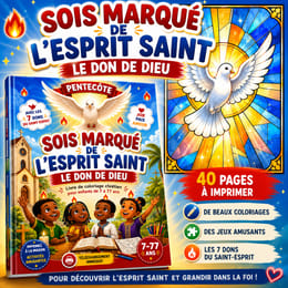 SOIS MARQUÉ DE L'ESPRIT SAINT – LE DON DE DIEU - 40 pages de coloriages chrétiens