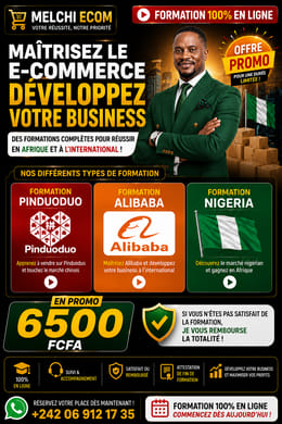 PACKS DE 3 FORMATION PINDUODUO ALIBABA ET NIGÉRIA