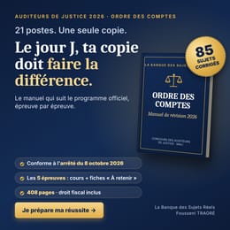 ORDRE DES COMPTES 2026 : 21 PLACES, LE DOSSIER COMPLET — COURS, CAS PRATIQUES ET 60 SUJETS CORRIGÉS