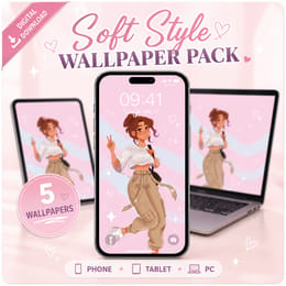 💜Pack Wallpapers Soft Style HD + Bonus Fichier Digital Premium