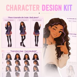 Character Sheet Template Pack - 3 Blank Sheets HD 🌸 | Fiche Personnage Vierge