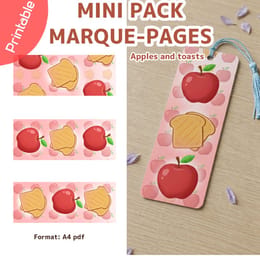 Mini pack: marque-pages apples and toasts