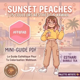 ✨[MINI-PACK] Palette Sunset Peaches | 15 Couleurs Aesthetic & Kawaii🍑✨