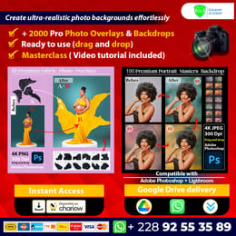 2000 Premium Resources (digital overlays & backdrop/backgrounds) for photo studios and photographers