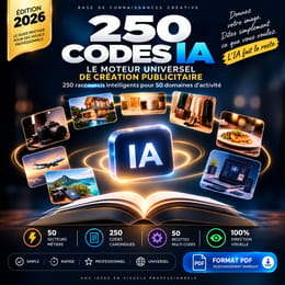 250 CODES IA : LE MOTEUR UNIVERSEL DE CRÉATION PUBLICITAIRE
