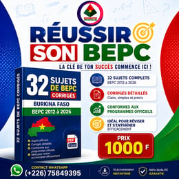 BEPC BURKINA FASO 2012-2026