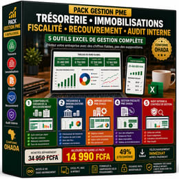 PACK FINANCE & COMPTABILITÉ OHADA — 5 Tableaux de Bord Excel Professionnels