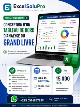 Formation en ligne – Conception d'un Tableau d'analyse du grand livre comptable avec Excel