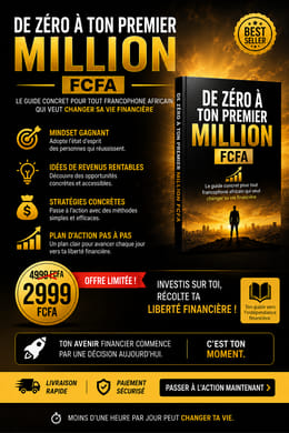DE ZÉRO À TON PREMIER MILLION FCFA: Le guide concret pour transformer tes idées en revenus réels.