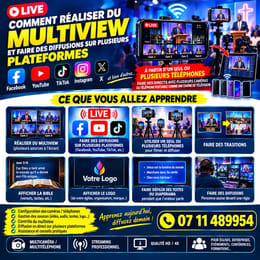 REALISER DES DIRECTS MULTIVIEW PRO SUR PLUSIEUR PLATEFORME AVEC UN OU PLUSIEUR TELEPHONES