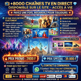 +8000 CHAÎNES TV EN DIRECT
