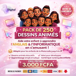 🎬 Pack 250 Dessins Animés Éducatifs : Ton Enfant Apprend l'Anglais & l'Informatique en S'Amusant