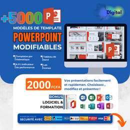 🖥️ +5000 Modèles de Template PowerPoint Modifiables & Formations Office 2021