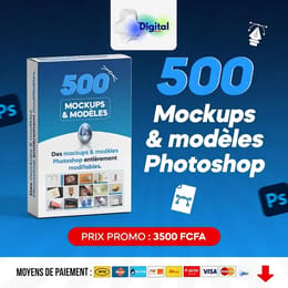 500 MOCKUPS & MODÈLES PHOTOSHOP