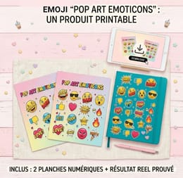 Autocollants emoji pop réaction