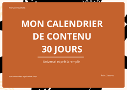 Mon Calendrier de publication