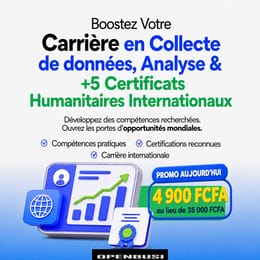 Boostez Votre Carrière en Collecte de données, Analyse et +5 Certificats Humanitaires Internationaux
