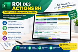 ROI des Actions RH – Outil Excel Automatisé avec Tableau de Bord