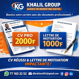Rédaction de CV professionnel et lettre de motivation